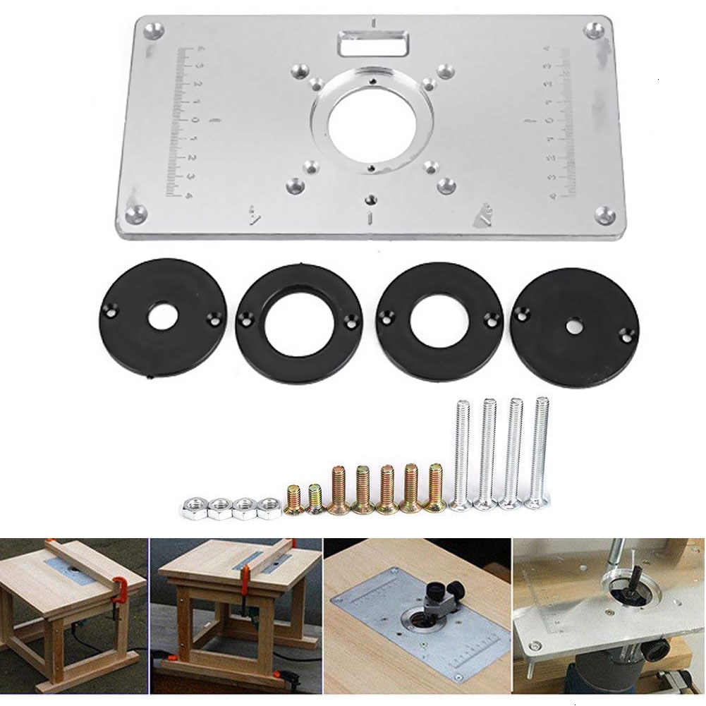 Aluminum Router Table Insert Plate Router Insert Rings For Woodworking Benches Router Table Plate