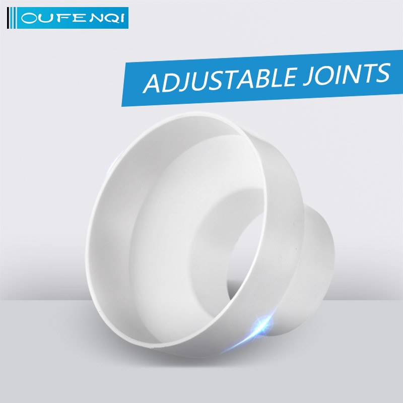 OUFENQI Plastic ducting reducer air duct ventilation reducer adapter air duct reducer 110mm to 100mm,200mm to 150mm