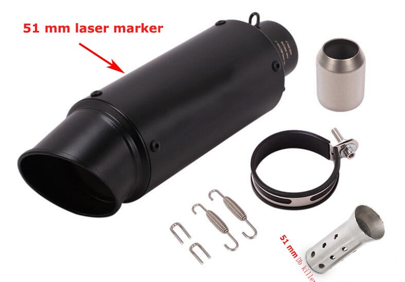 38mm bis 60mm motorrad auspuffrohr mit DB mörder Schwarz Auspuffrohr Schalldämpfer Verbinden sterben Adapter für edelstahl stahl gp-projec: 51mm J