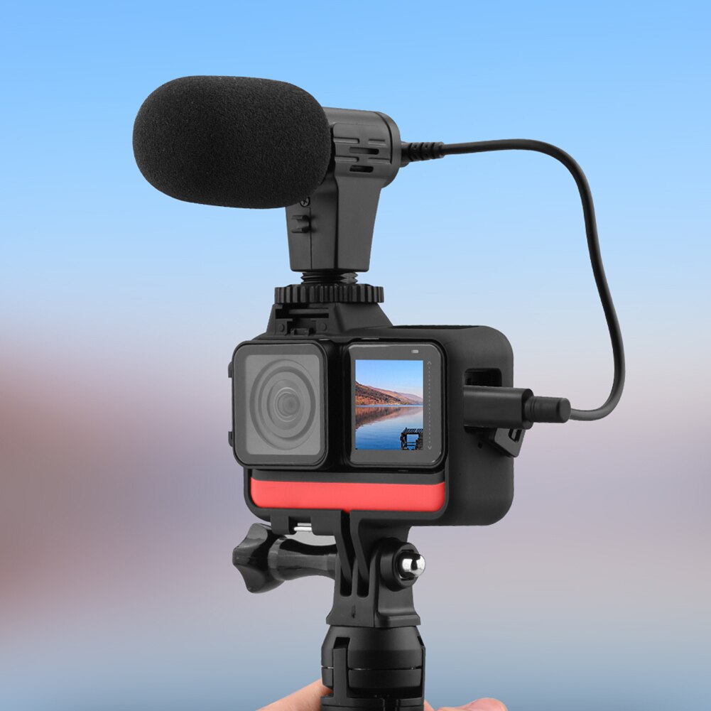 3.5mm Recording Video Microphone Mic Adapter for Insta360 One R Action Camera