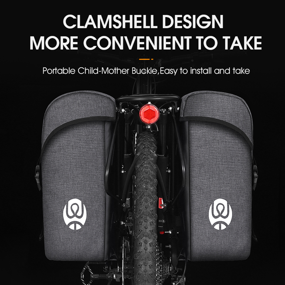West Fietsen 35L Grote Capaciteit Fiets Dubbele Tas Achterbank Fiets Bagage Carriers Tassen Utility Riding Accessoire Trunk Bag