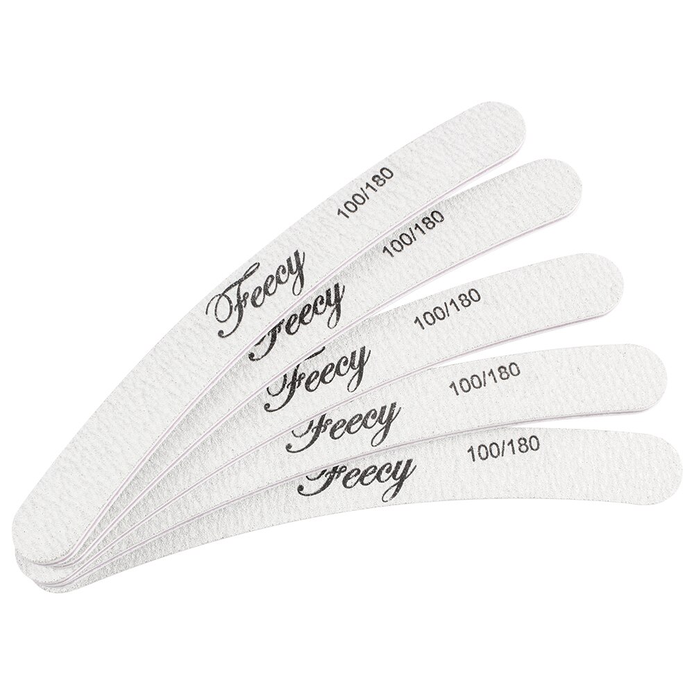 10pcs Nail Files Buffers 100/180 Sanding Buffer File Double Side Trimmer Lime Polish Ongles Pedicure Manicure Nail Art Tools: NF0506 5PCS