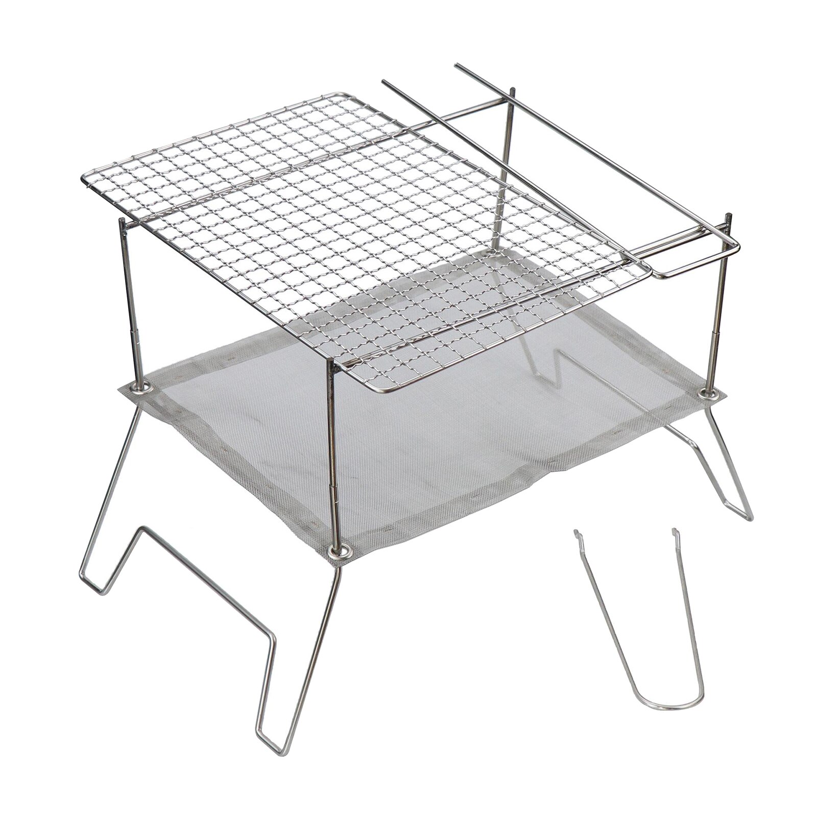 Mini Camping Stove BBQ Grills Stainless Steel Barbecue Grill Outdoor Picnic Kitchen Barbecue Grill for Garden Picnic Camp Hiking