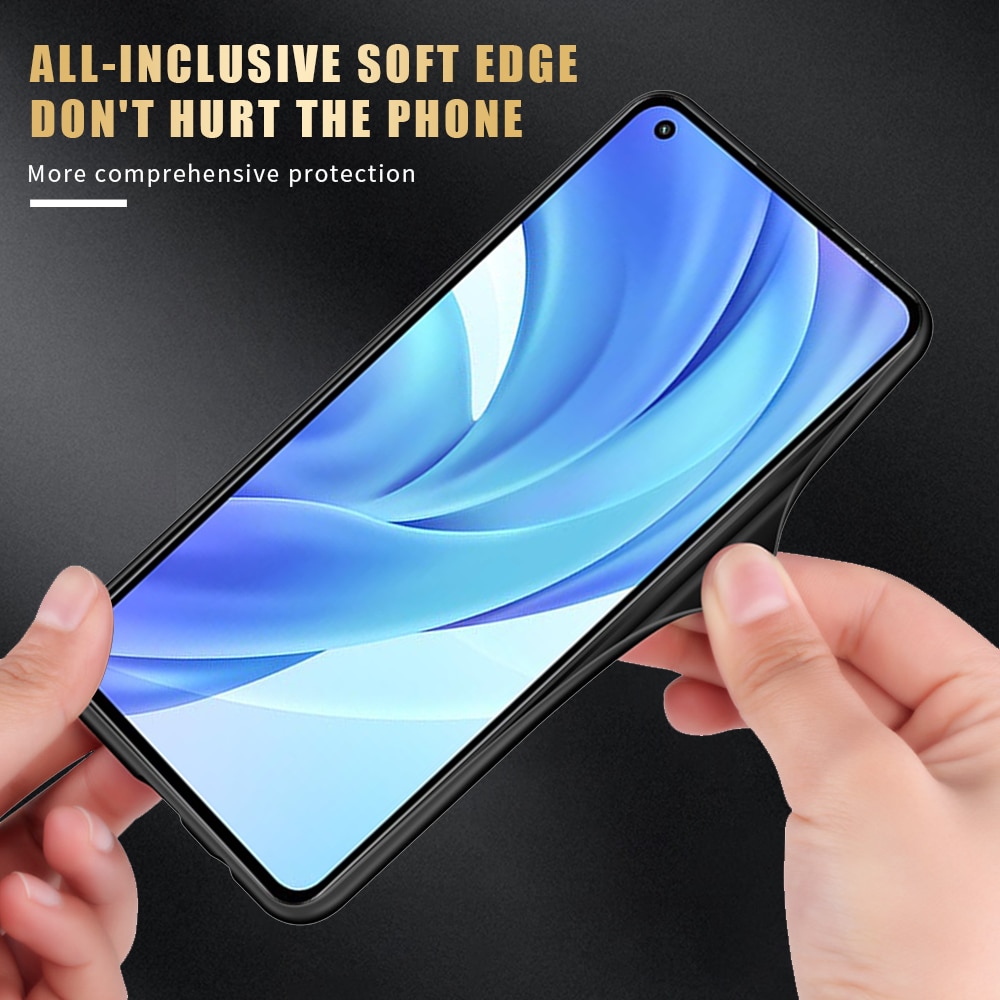 Lychee Pattern PU Leather Back Cover For Xiaomi Mi 11 Lite 5G NE Push Camera Protect Case Xiomi Mi11 Light 11Lite Silicone Cover