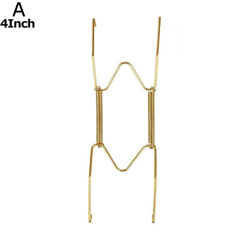 Plate Hanger Holder Wall Display Plate Dish Hangers Stand Supplies Tools Plate Kitchen Spring Storage Holder Home Invisible Q0N1: A