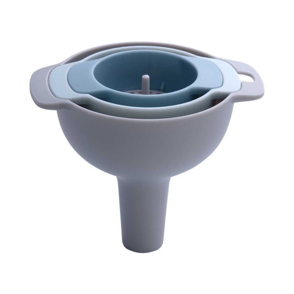 Four In One Multi-Function Funnel Set Small Medium Large Liquid Funnel Plastic Oil Funnel Kitchen Tool Set: Default Title