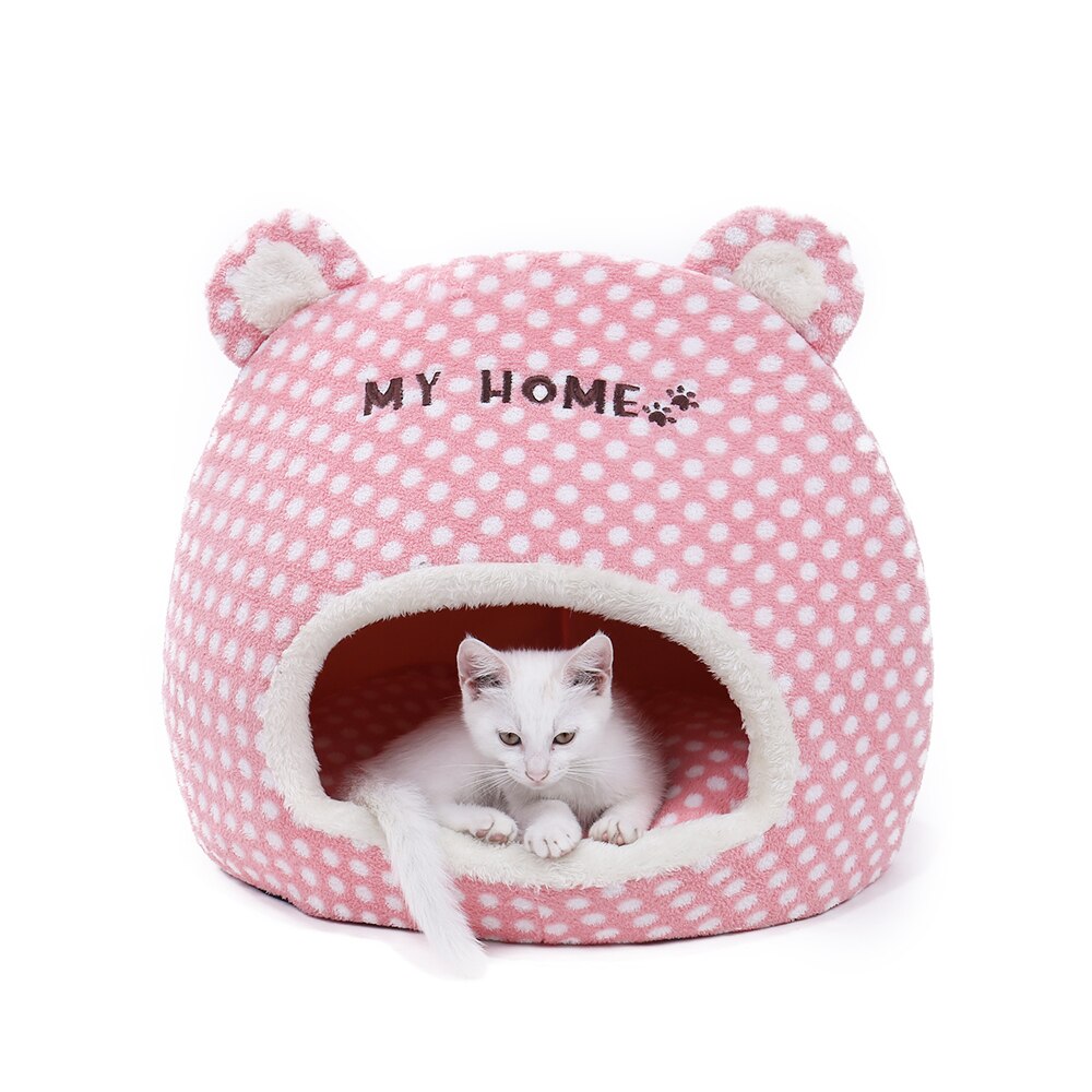 Leuke Warme Zachte Huis Voor Kat Mand Kleine Medium Puppy Kattenbakvulling Hond Bed Lounger voor Dier Cama Thuis kennel Cave