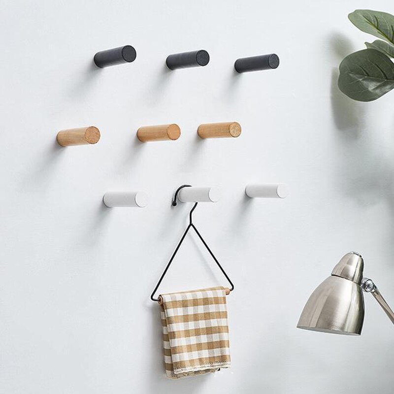 Natuurlijke Houten Muur Hanger Muur Robe Hook Holder Hoed Sjaal Handtas Opslag Hanger Badkamer Rack Haken Voor Opknoping