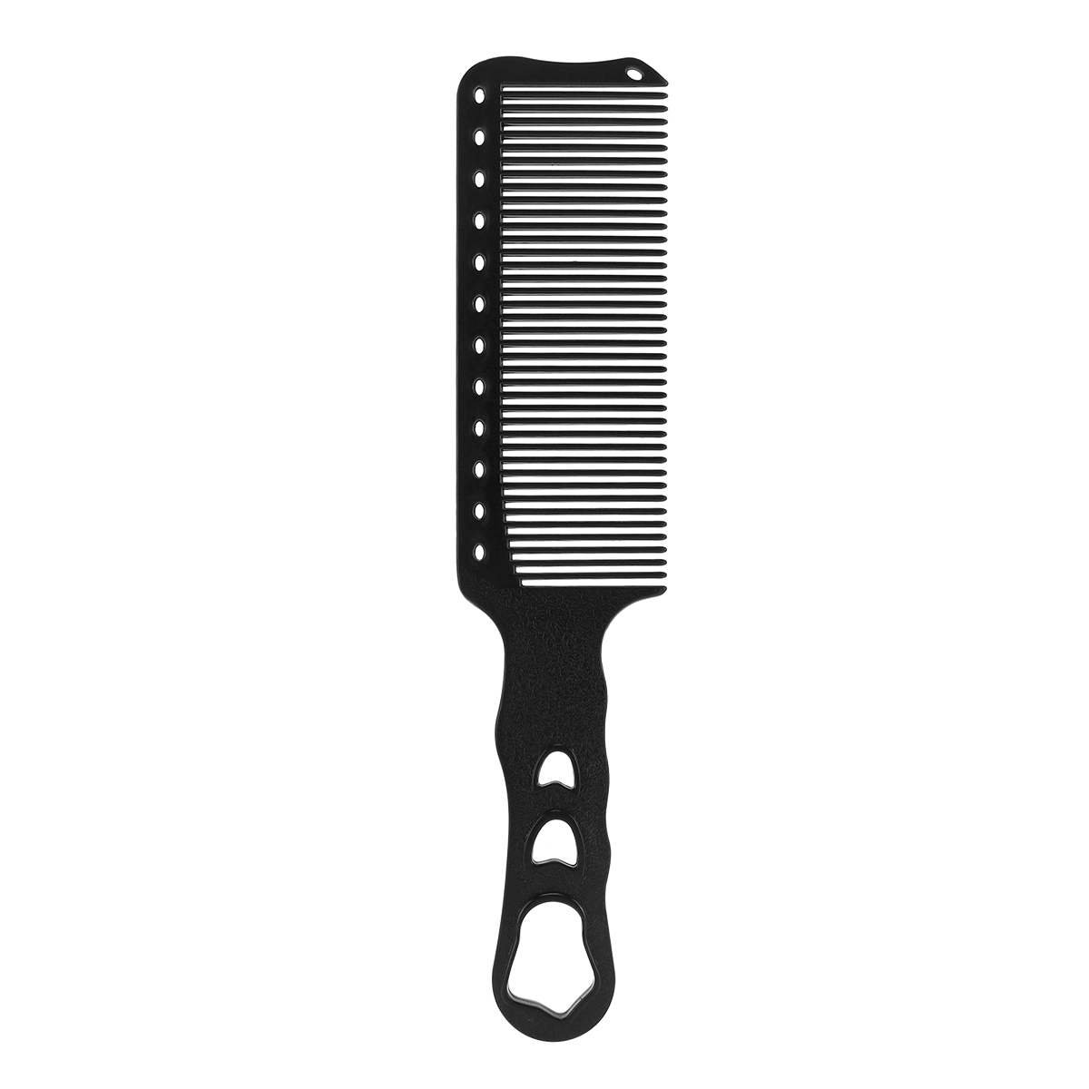 Peine de corte de pelo de peluquero, peine antiestático para peluquería, peine de peluquería, herramienta de estilismo para corte de pelo de dientes anchos: Negro