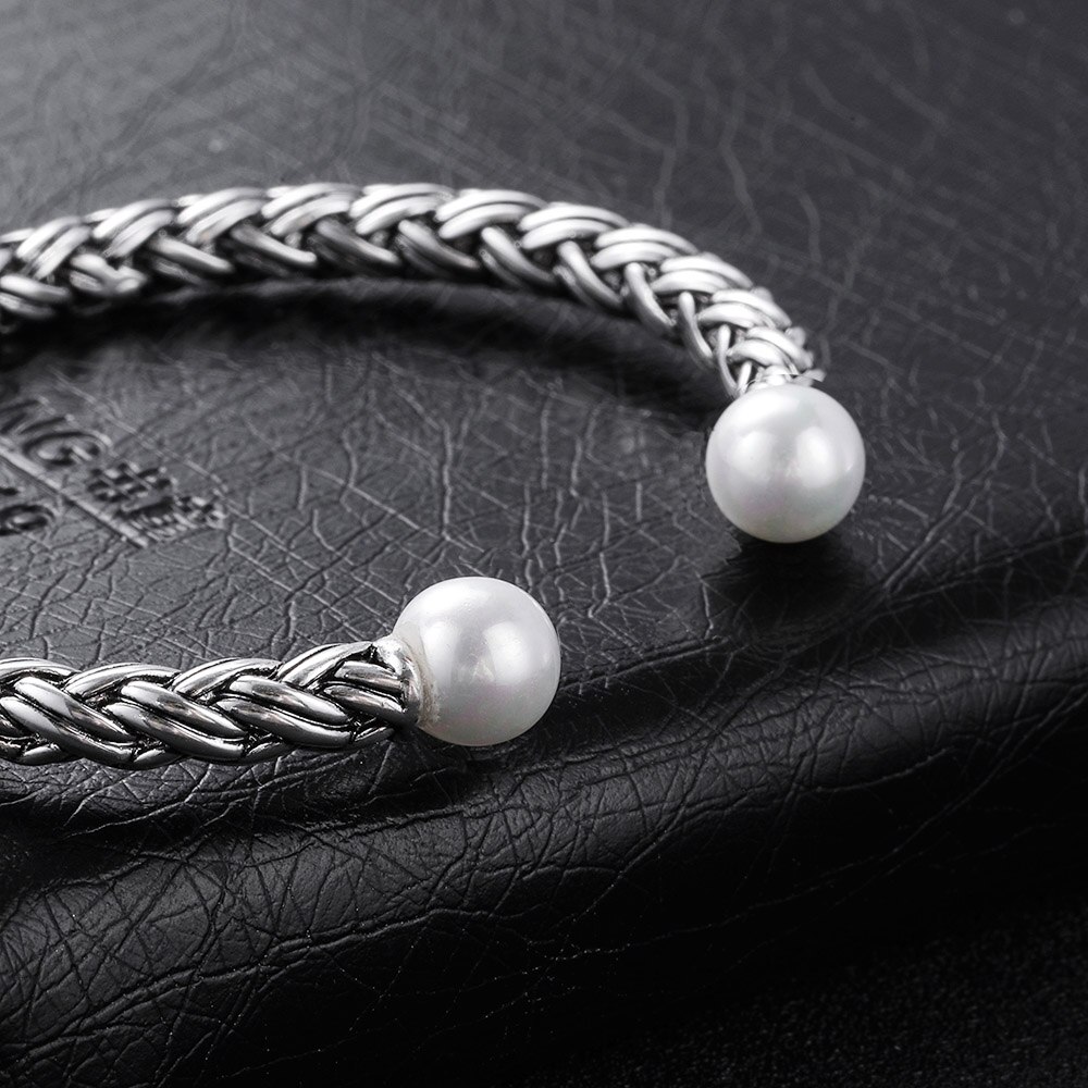 Buddha Bracelet Freshwater Pearl Wristband Bangle Antique Vintage Jewelry Bangles Valentine Christmas Women Cuff Bracelets