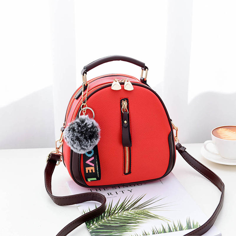 Borsa da donna femminile nuova borsa a tracolla a tracolla Messenger 2021 moda versione coreana borsa da donna portatile alla moda: Rosso