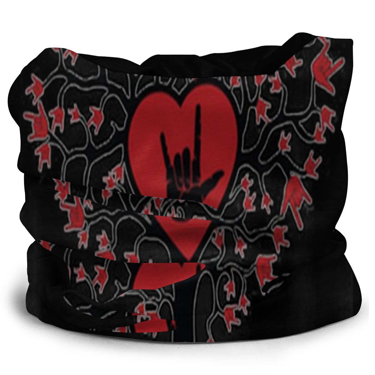 Asl Heart Tree Sign Language I Love You Rap Interesting Vacation Western Style Retro Designing Cute Retro Scarves Bandana