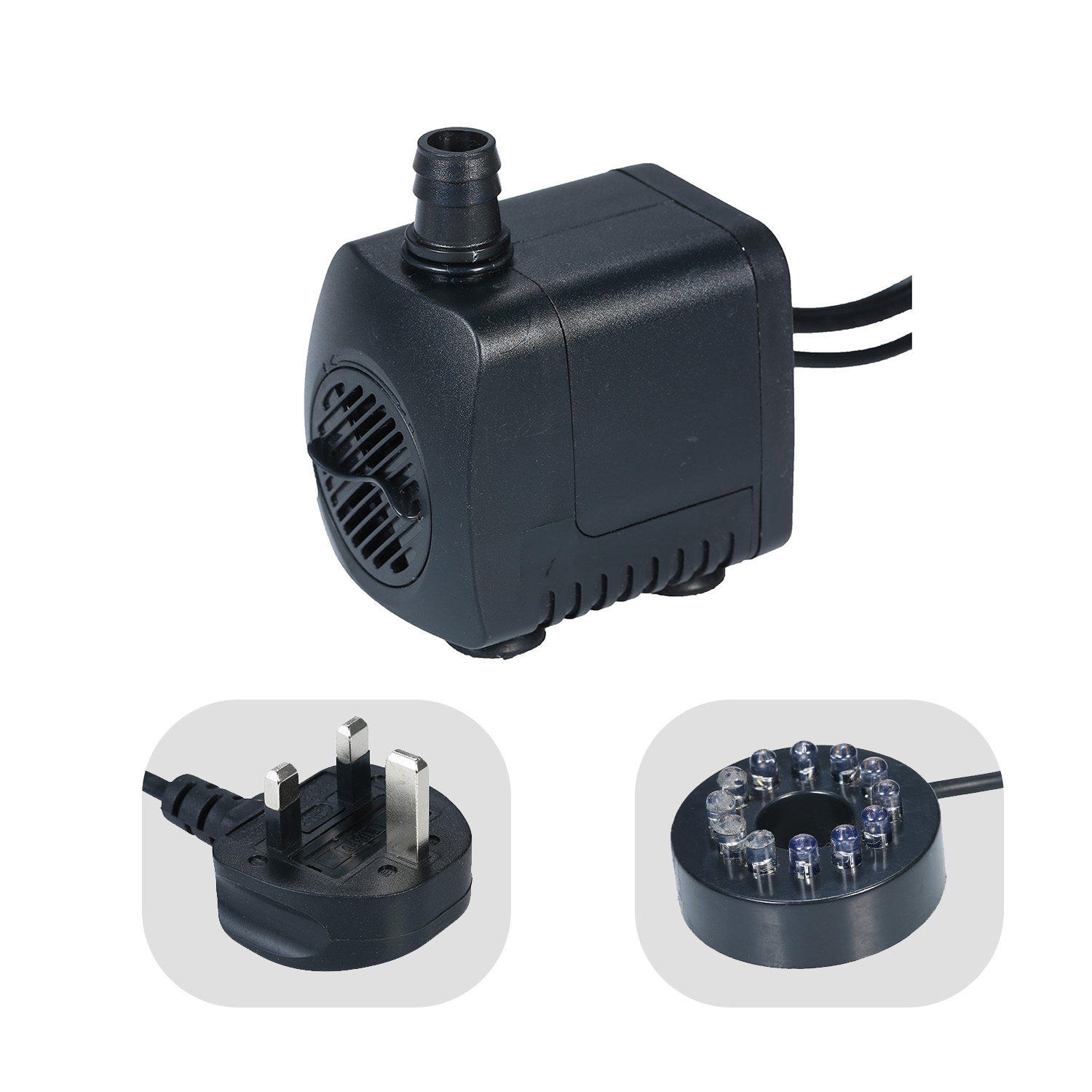 Led ljus dränkbar pump 800l/ h ultratyst akvarium damm tank pool vatten fontän pump uk au us eu plug för pool akvarium