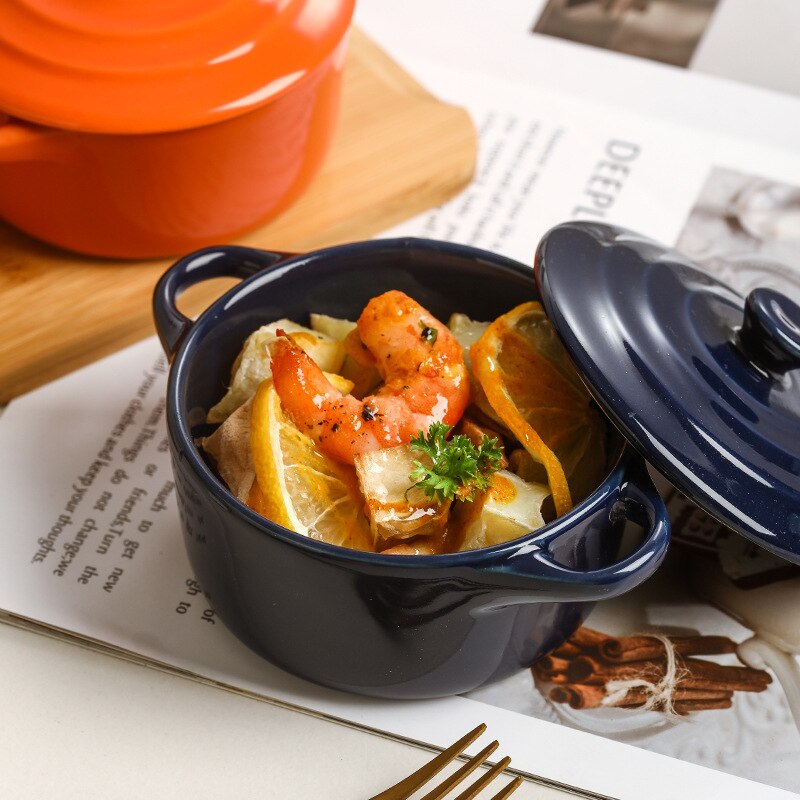 Waterproof Stew Pot Ceramic Soup Pot with Lid Binaural Stew Pot Household Children's Bird's Nest Steamed Egg Special Stew Bowl