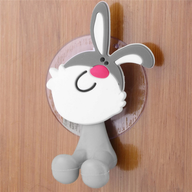 Tandenborstelhouder Zuig Cartoon Dier Tandpasta Opbergrek Tandenborstel Dispenser Badkamer Organizer Accessoires: rabbit