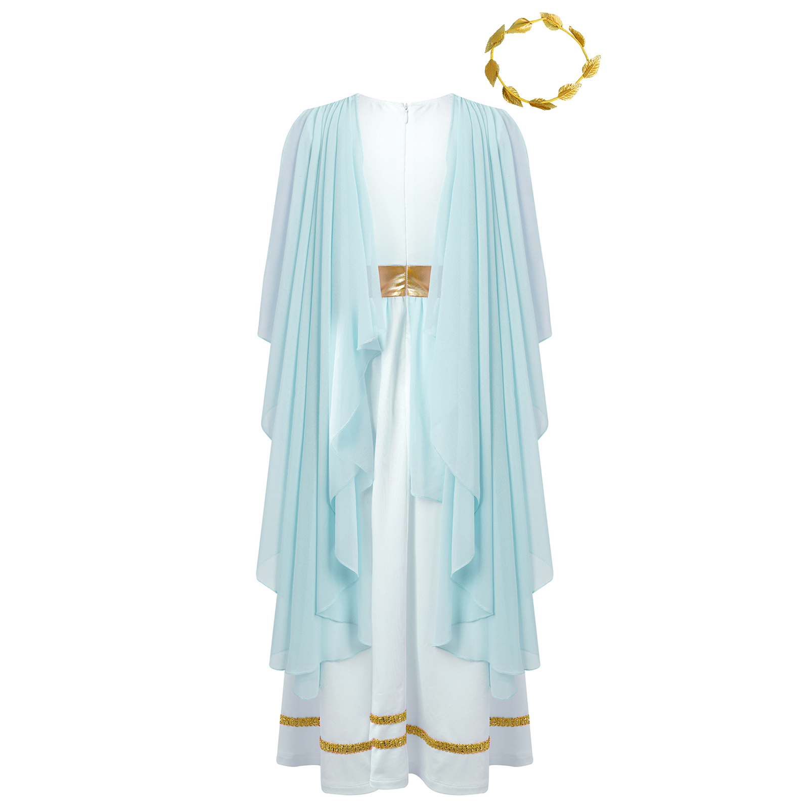 Athena-kostume til piger, græsk prinsessekjole, oldgræsk romersk toga med laurbærblad, hovedbeklædning, halloween, karneval, cosplay-sæt