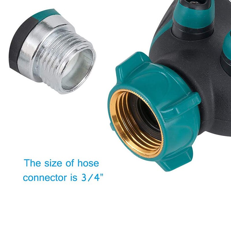 Faucet Adapter, Distributor, 2-Way y Garden Dual-Tap Connection with 6 Rubber Washers (2 Pack)