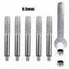 6 Stks/set Kettingzaag Slijpdelen Diamant Gecoate Slijpkop Cilindrische Braam 4/4.8/5.5Mm Vijl Slijpgereedschap: Goud