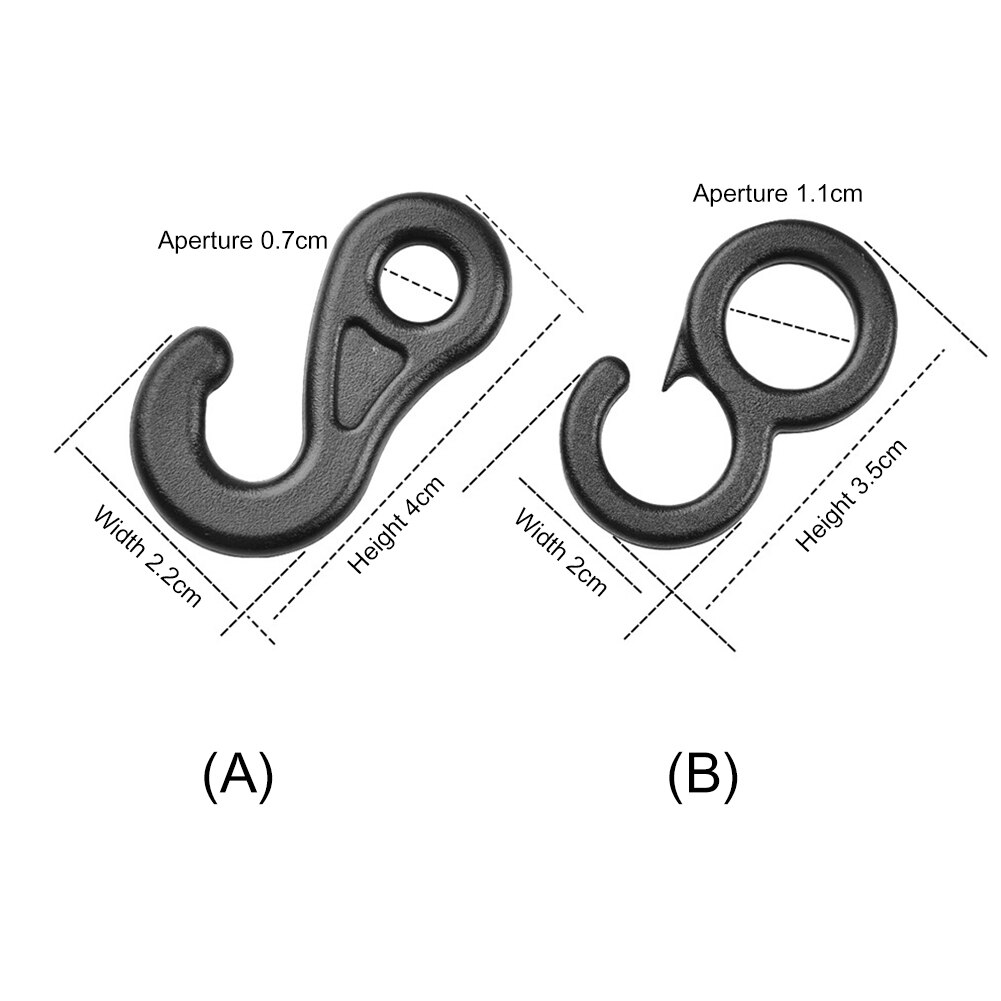 10 Stks/set Clip Staart Tent Licht Opknoping Haak Outdoor Camping Wandelen Lamp Plastic Luifel Tarp Vaste Haak Wandelen Camping Tent gereedschap