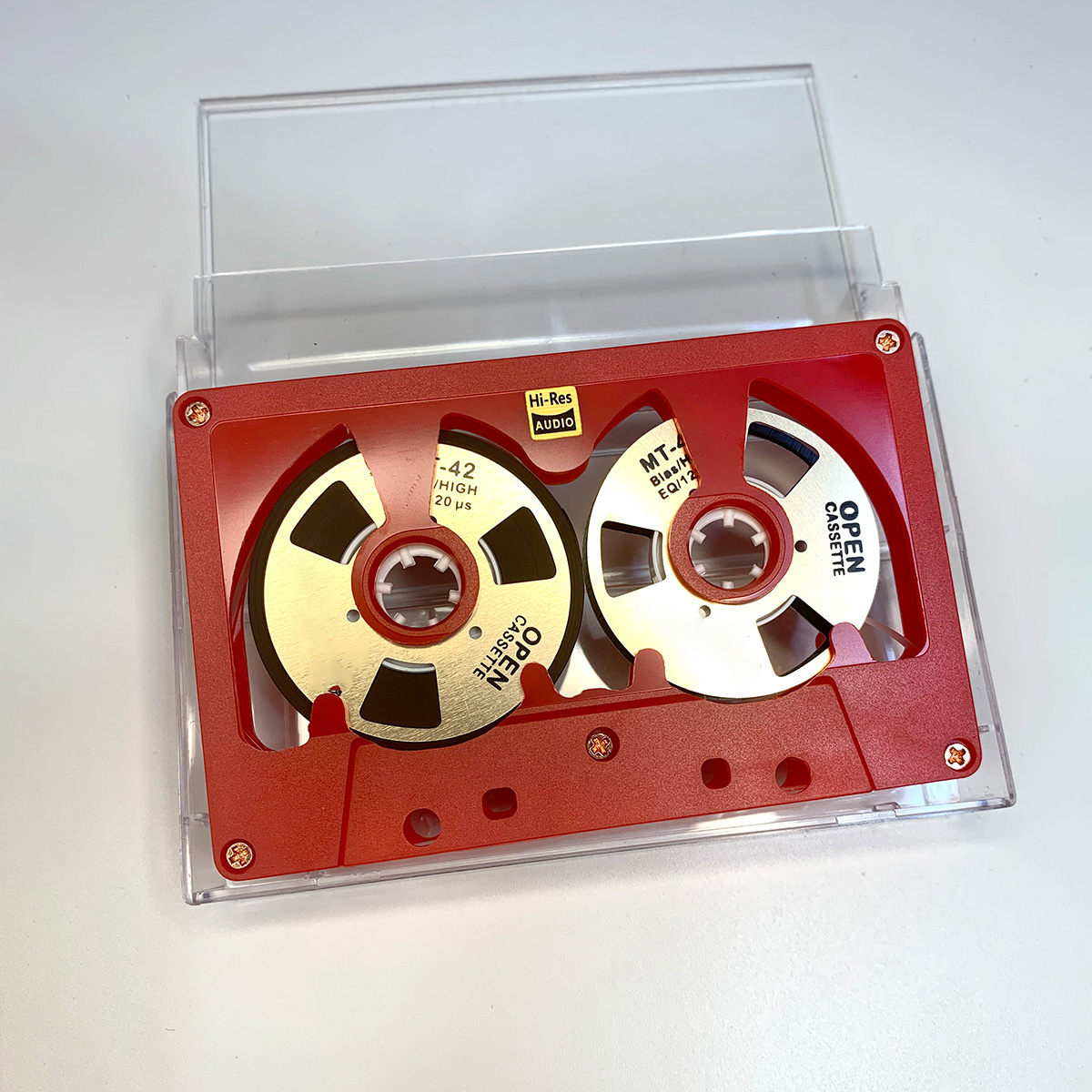 Retro Blank Audio Tape Type Handmade Audio Cassette Reel to Reel Cassette 50 Min Double-Sided Metal Reel for Walkman Recording: Brown