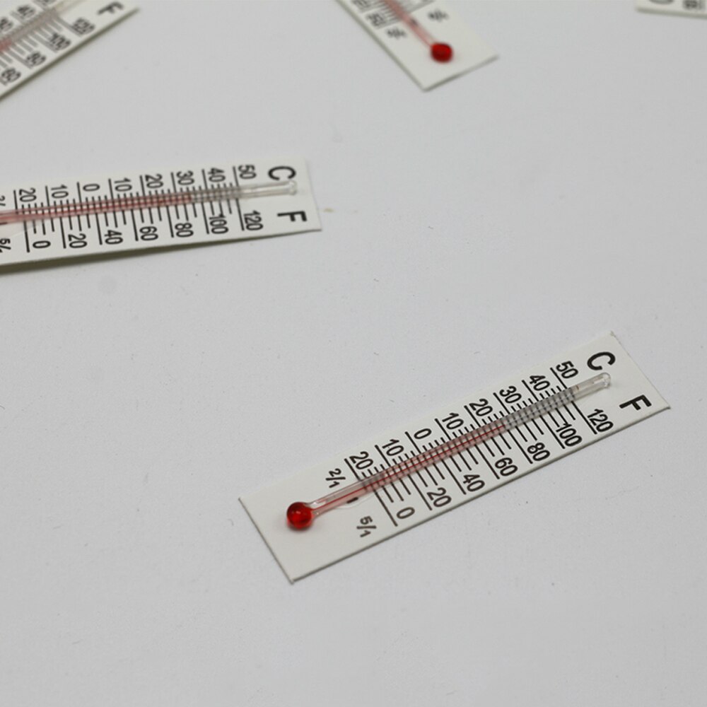 Termómetro de papel en miniatura para interiores y exteriores, herramienta de medición de temperatura para jardín, hogar, garaje y oficina, 1/10 piezas