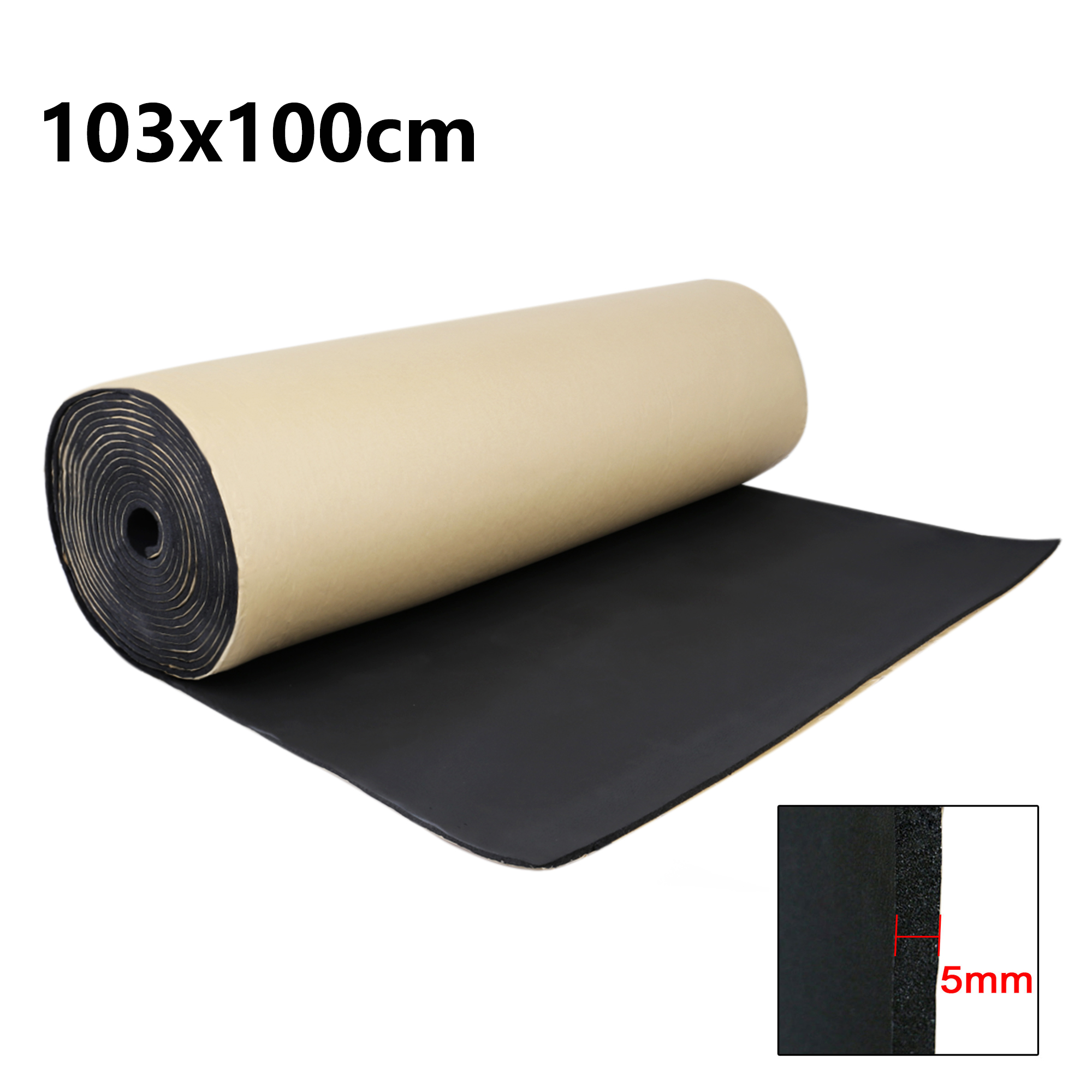 UXCELL-alfombrilla amortiguadora de sonido, 420x40cm, 4mm, 18 pies cuadrados, almohadilla de aislamiento térmico Universal para puerta de coche, amortiguación de suelo, espuma autoadhesiva, 1 rollo: Naranja