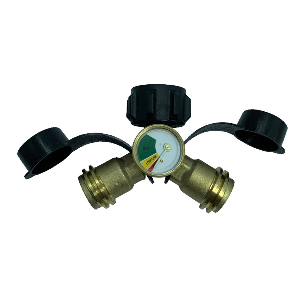 Propane Tank Adapter Connector Propane Gauge Y Shape 2 Way Quick Connect