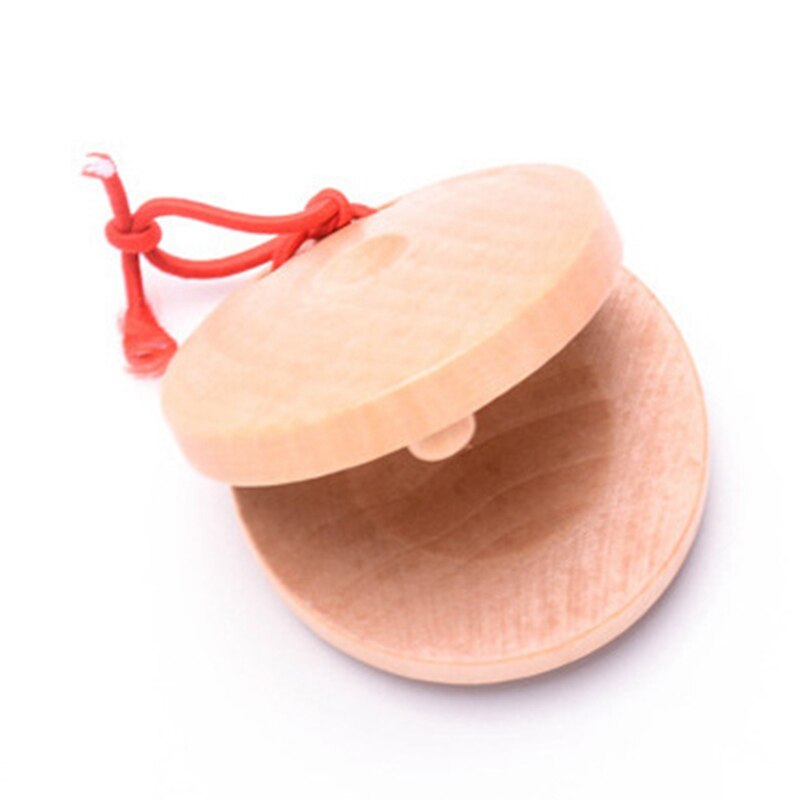 5Pcs Wooden Musical Instrument Castanets Wood Percussion Musical Instrument