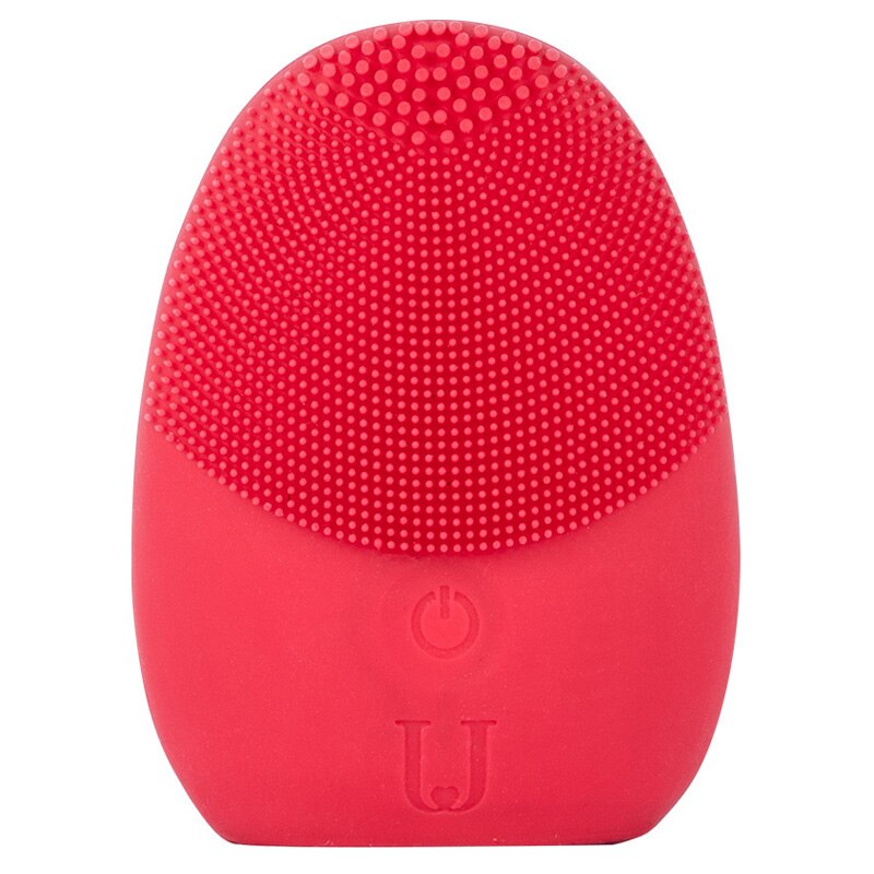 Xiaomi Sonic Facial Clean Brush Mini Electric Massage Washing Machine Waterproof Silicone Deeply Face Cleaner skin Care Tools: Red