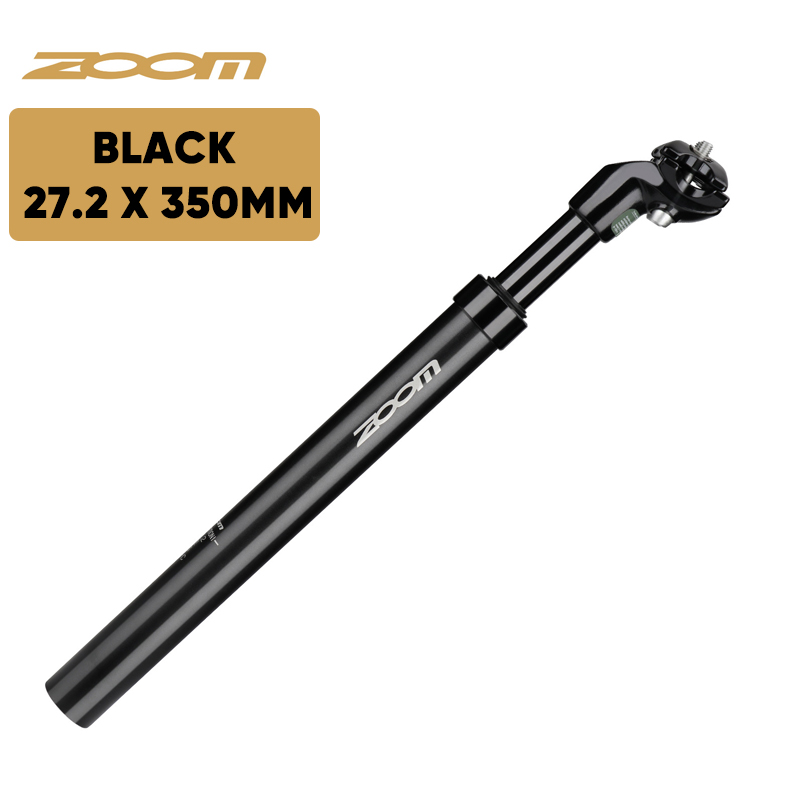 Tija de sillín con suspensión de bicicleta ZOOM, 27,2/31,6/28,6/30,4/30,8/33,9mm, tubo de asiento con suspensión MTB, amortiguador de 350mm, tija de sillín, piezas de bicicleta: Blanco