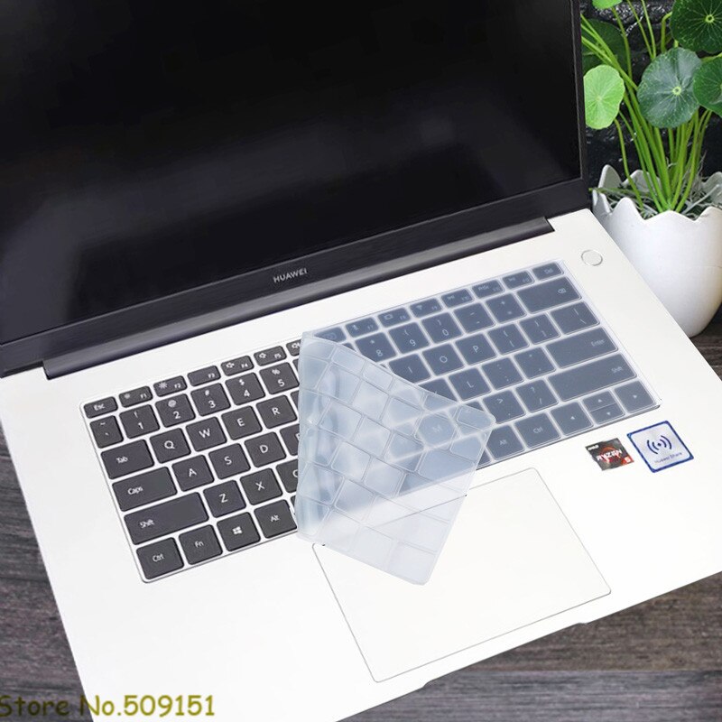 For Huawei Honor MagicBook 15 Laptop 15.6 inch Silicone Keyboard Skin Cover Protector MAGIC BOOK 15-inch: Clear