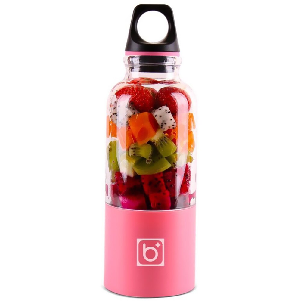 500 Ml Draagbare Elektrische Usb Juicer Cup Oplaadbare Oranje Citrus Citroen Fruit Juicer Blender Sap Smoothie Maker: Watermelon Pink