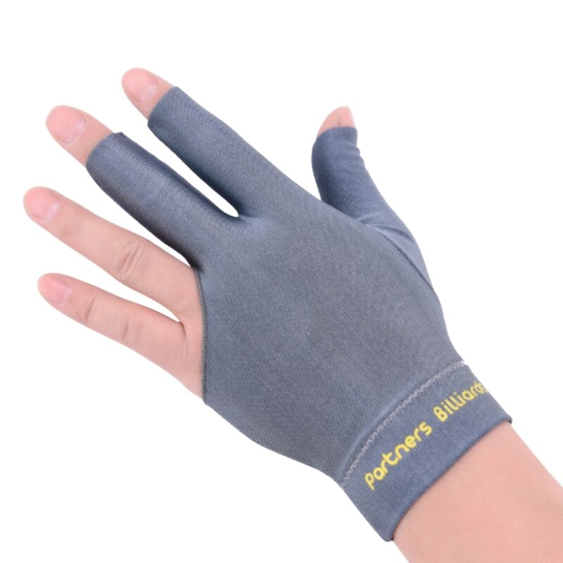 Billiards Three Fingers Glove Snooker Glove Special High Grade Fingerless Billiard Gloves Sports Equipment Free Size: GY