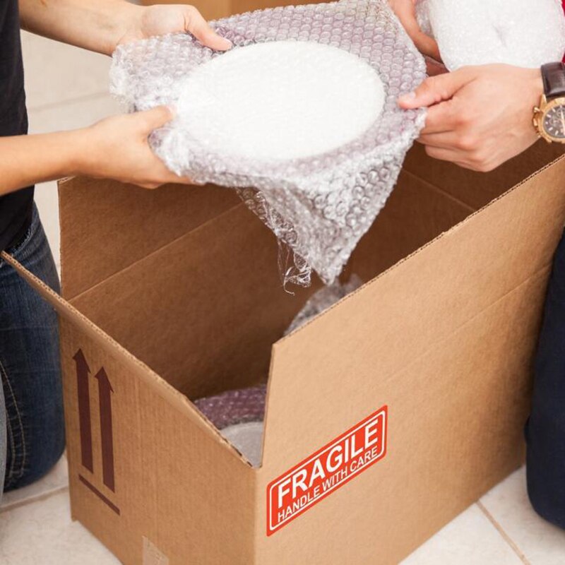 150pcs/Roll Warning Labels Sticker Do Not Bend - Thank You Fragile Self Adhesive Warning Labels for Envelope Packing