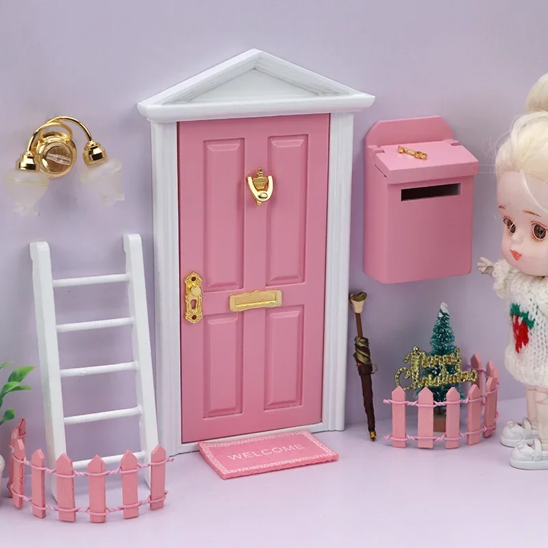 Porte d'elfe Miniature en bois, porte féerique, Mini maison, accessoires, jouet de jeu, pour enfants, meubles, Simulation Miniatures