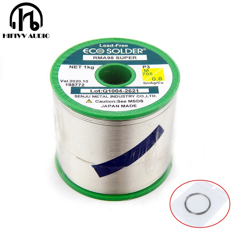 hifi Solder wire 0.8mm Japanese SPARKLE goods containing silver 3% solder wire a lot of 5m