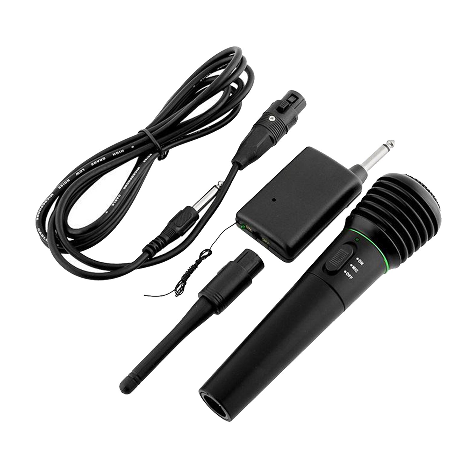 Wired / Wireless Karaoke Microphone, VHF Portable Wireless Microphone,