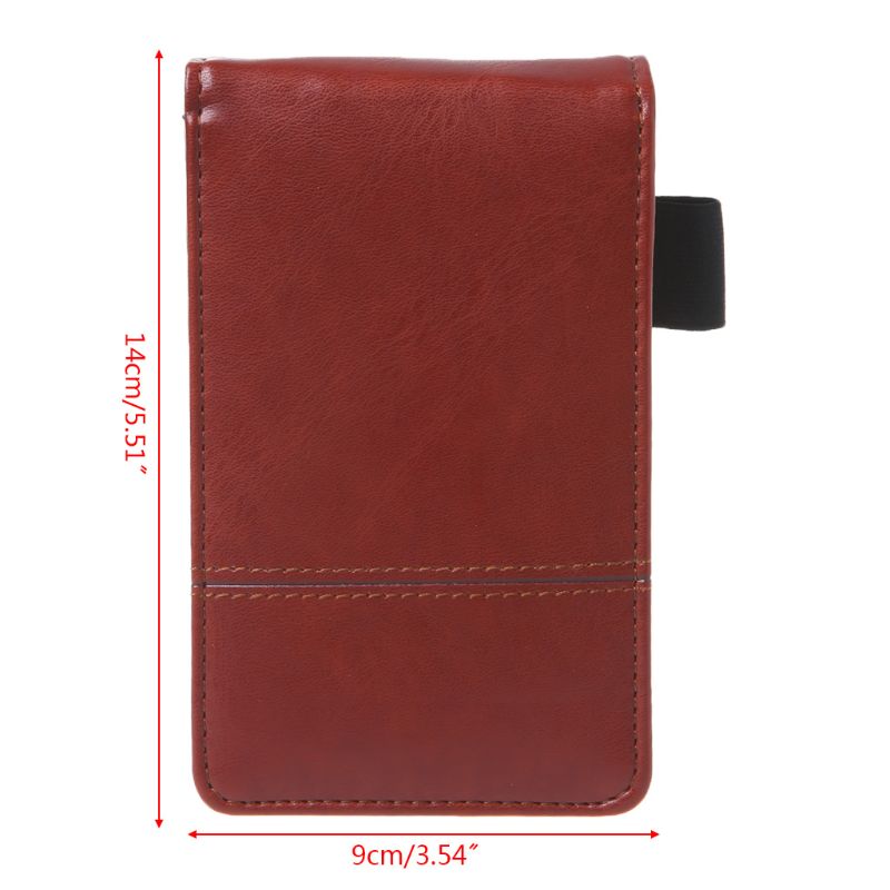 Pocket A7 Notebook Leather Cover Notepad Memo Diary Planner with Calculator Business Work Office Supplies