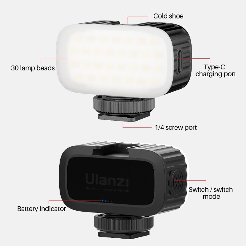 Ulanzi VL15 Rgb Led Video Licht Fotografie Verlichting Vlog Voor Smart Telefoon Dslr