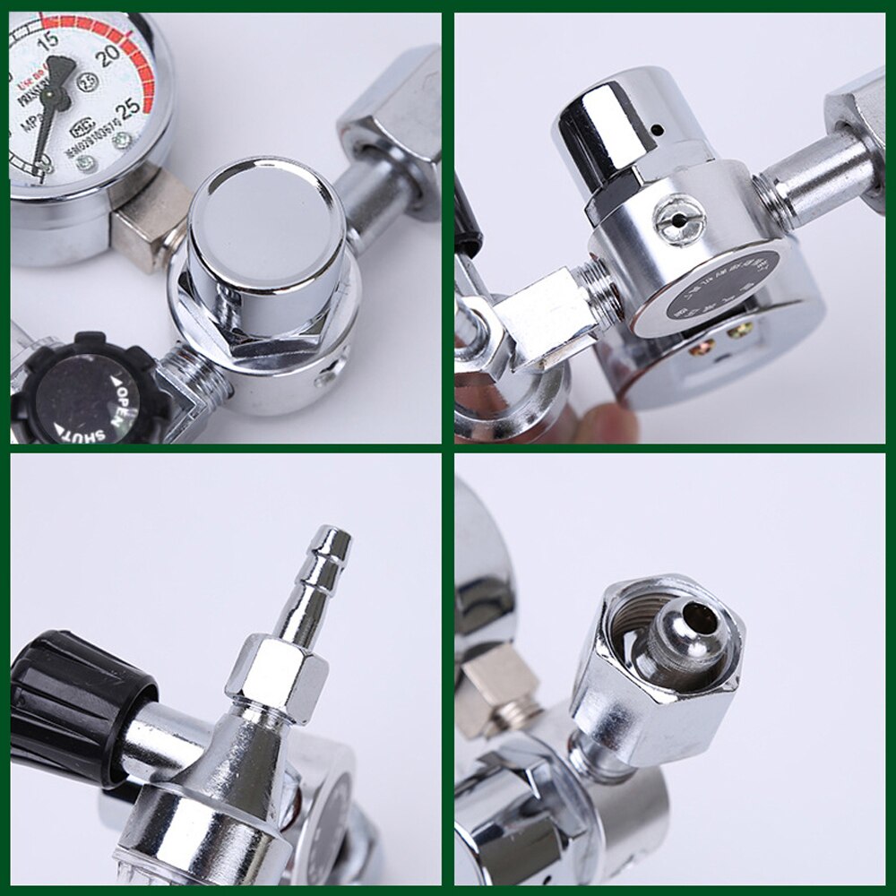 Portable 0-25Mpa Argon Regulator CO2 Mig Tig Flow-Meter Gas-Regulators Flowmeter Welding Weld Gauge Pressure Reducer