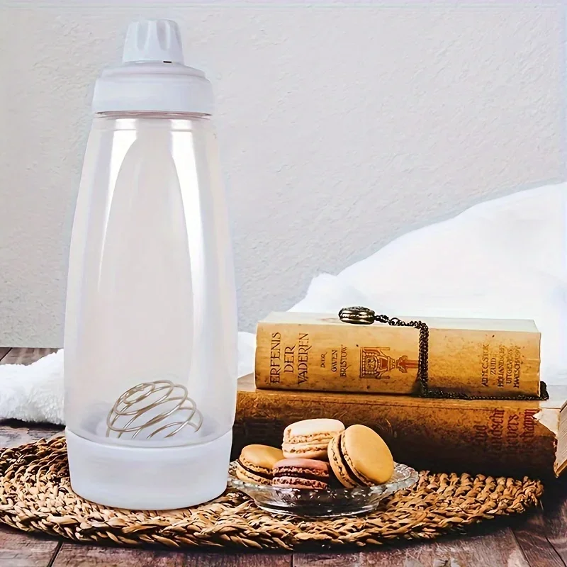 Mélangeur de pâte à manivelle de 1000ml, bouteille avec échelle, distributeur de pâte, crêpes avec fouet, boule, produits cuits, outils faciles à presser, 1 pièce