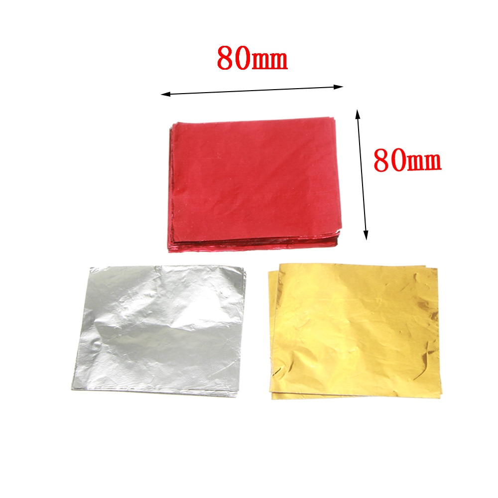 100Pcs/Set Square Candy Package Sweets Chocolate Foil Paper Wrappers Confectionary Christmas Party Festival Decoration Supply