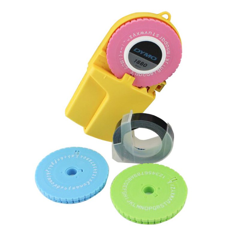 Stampante per etichettatrice manuale Dymo 1880 Organizer Xpress con goffratura 3D Stampa fai-da-te Nastro per etichette in PVC da 9 mm mini stampante portatile