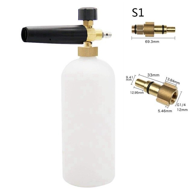 SPTA haute pression neige mousse Lance pour Karcher lave-auto pistolet de pulvérisation neige mousse canon voiture nettoyage pistolet: Snow Foam Gun S1