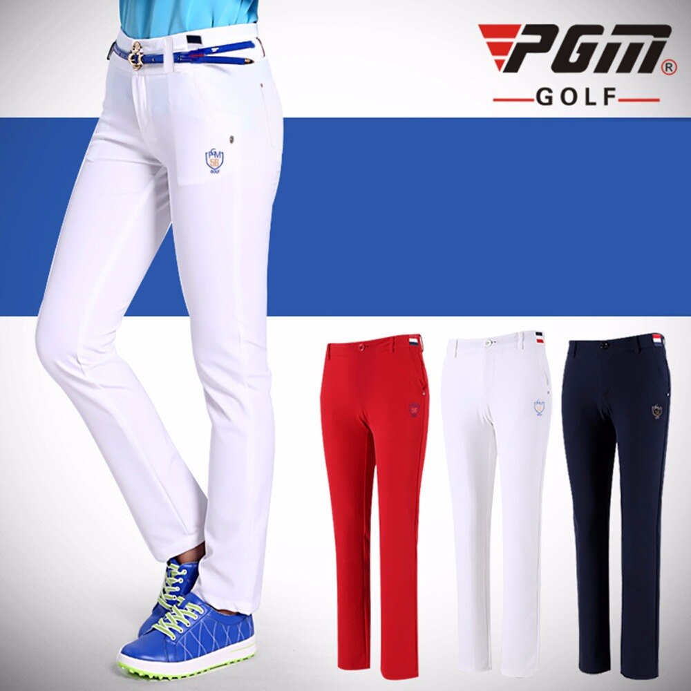 PGM Women Golf Pants Trousers Sportwear female Slim Golf Tennis Pant Quick Dry Lady Full Length Trouser Highly-elastic Sports
