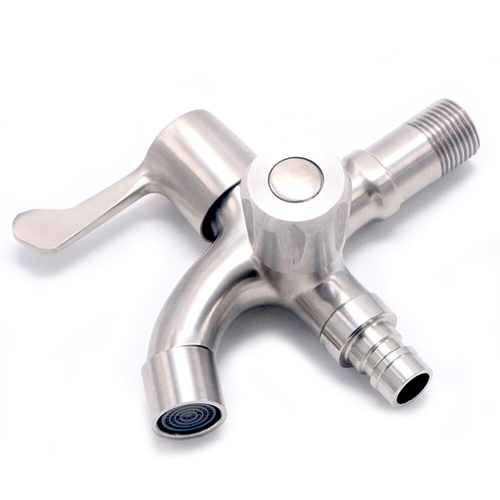 Dual holder dual hole Multifunctional washing machine faucet 304 stainless steel ceramic spool G1/2 wather faucet bibcock