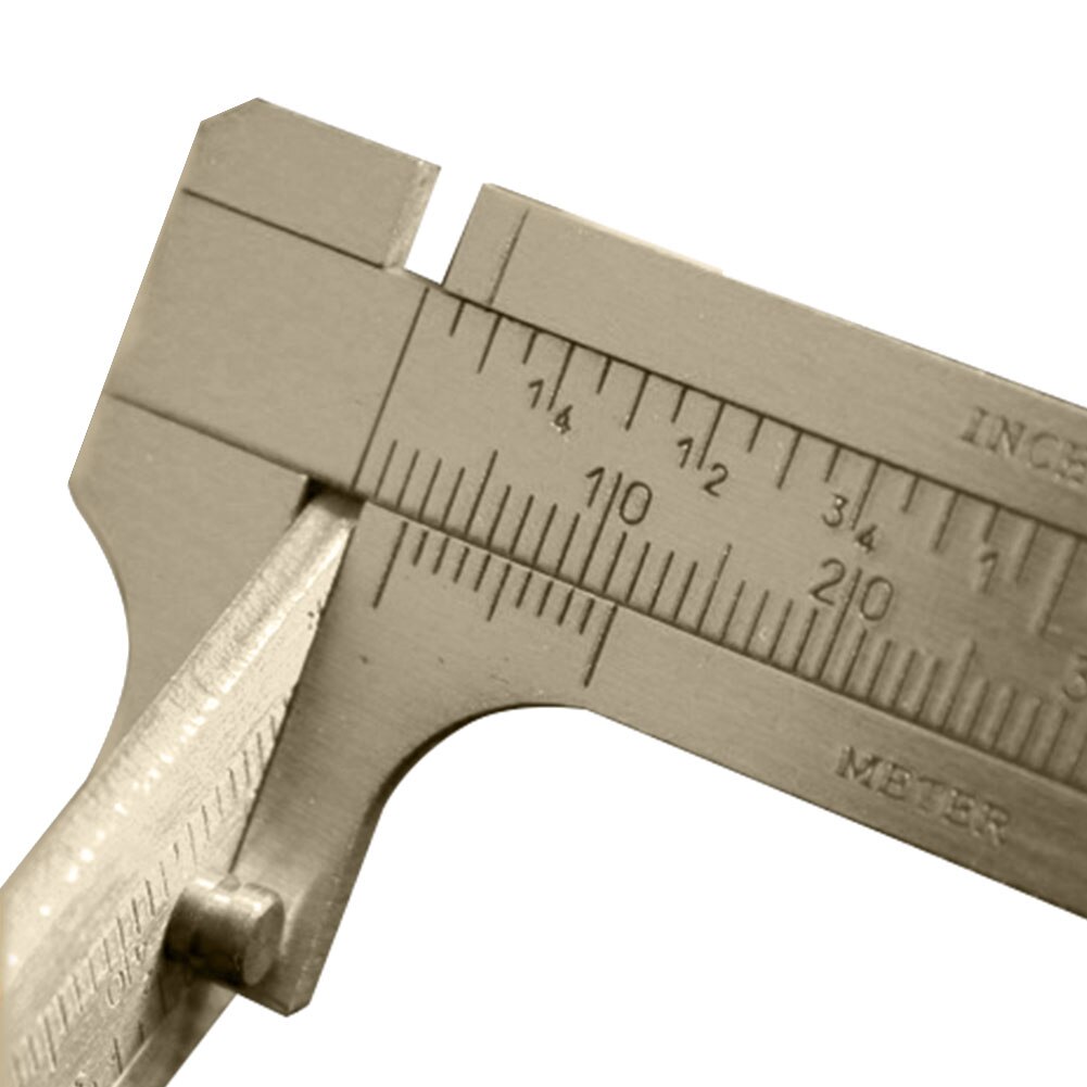 Solid Brass Practical Accurate Mini Portable Sliding Guitar Repair Vernier Caliper Retro Jewelry Measuring Ruler Double Scale
