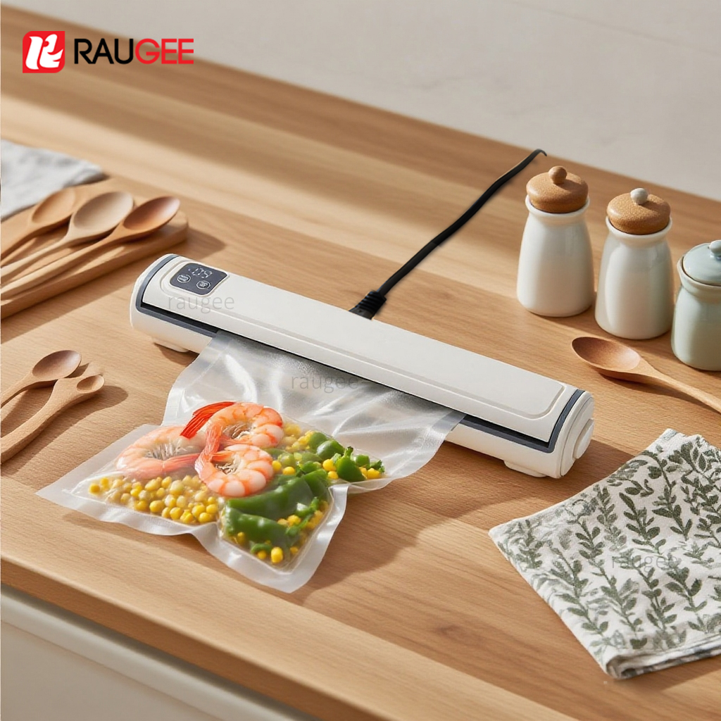 Vacuümverpakkingsmachine met 10 stuks vacuümzakken Voedselvacuümverzegelaar voor thuis Draagbare plastic zakverzegelaar Voedselvacuümverzegelaar