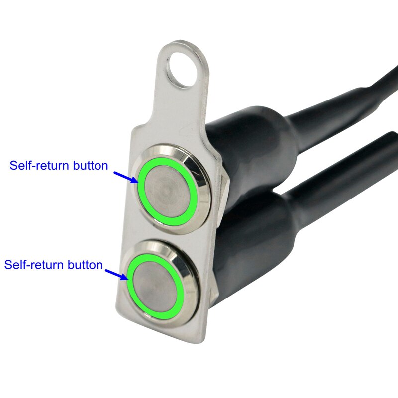 LMoDri Motorcycle LED Switch Waterproof ON-OFF Handlebar Adjustable Mount Stainless Steel Switches Button DC12V Fog Light: 1