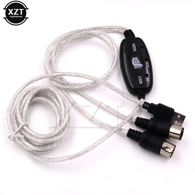 Kabel midi robić konwertera USB w-na zewnątrz profesjonalny interfejs midi audio muzyka na klawiaturę PC na fortepian elektryczny adapter bębna